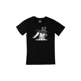 Cix Beyaz Tilkili Siyah Erkek T-shirt
