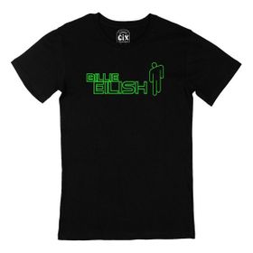 Cix Billie Eilish Logolu Siyah Erkek T-shirt
