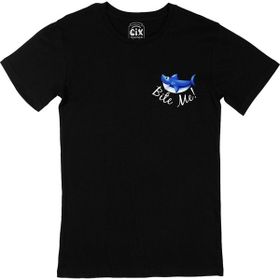 Cix Bite Me Cep Logo Tasarımlı Siyah Erkek T-shirt