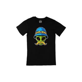 Cix Bıyıklı Alien Siyah Erkek T-shirt