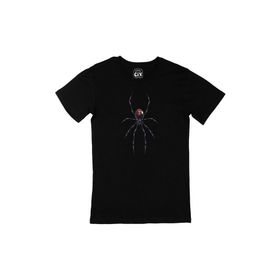 Cix Black Widow Gerçek Örümcek Siyah Erkek T-shirt