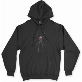 Cix Black Widow Gerçek Örümcek Siyah Kapüşonlu Sweatshirt
