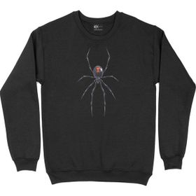 Cix Black Widow Gerçek Örümcek Siyah Kapüşonlu Sweatshirt