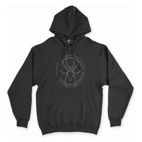 Cix Black Widow Örümcekli Siyah Kapüşonlu Sweatshirt