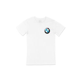 Cix Bmw Logolu Cep Logo Tasarımlı Beyaz Tişört