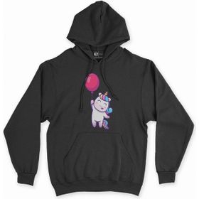 Cix Bolonlu Unicorn Siyah Kapüşonlu Sweatshirt