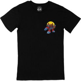 Cix Boom Box Robotlu Cep Logo Tasarımlı Siyah Tişört