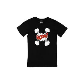 Cix Boom Tasarımlı Siyah Erkek T-shirt