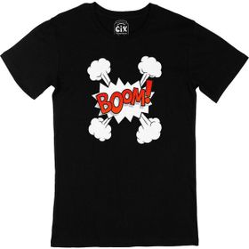 Cix Boom Tasarımlı Siyah Erkek T-shirt