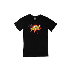 Cix Boom Yazılı Siyah Erkek T-shirt