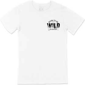 Cix Born To Be Wild Cep Logo Tasarımlı Beyaz Tişört