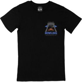 Cix Bowling Turnuvası Cep Logo Tasarımlı Siyah T-shirt