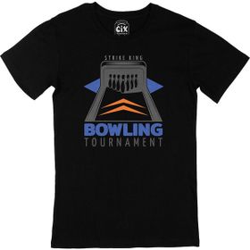 Cix Bowling Turnuvası Siyah Erkek T-shirt