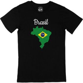 Cix Breziya Haritalı ve Bayraklı XL Siyah Erkek T-shirt