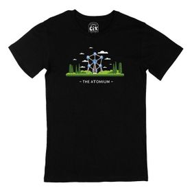Cix Brüksel Atomium Siyah Erkek T-shirt