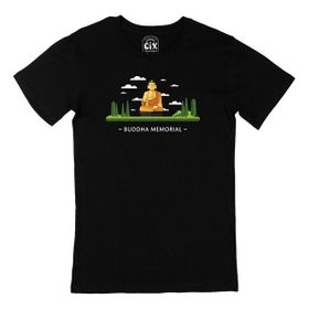 Cix Buda Anıtı Siyah Erkek T-shirt