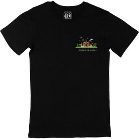 Cix Buda Tapınağı Cep Logo Tasarımlı 5XL Siyah Erkek T-shirt