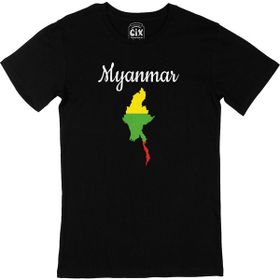 Cix Burma Haritalı ve Bayraklı XL Siyah Erkek T-shirt