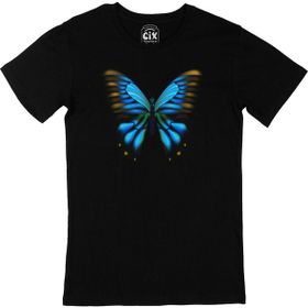 Cix Butterfly Kelebekli 5XL Siyah Erkek T-shirt