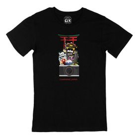 Cix Büyüleyici Japonya Siyah Erkek T-shirt