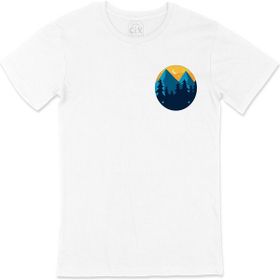Cix Camp Nights Cep Logo Tasarımlı Beyaz Tişört