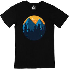 Cix Camp Nights Siyah Erkek T-shirt