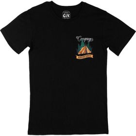 Cix Camping Adventures Siyah Erkek T-shirt
