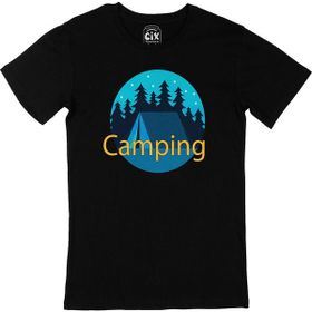 Cix Camping Blue Siyah Erkek T-shirt