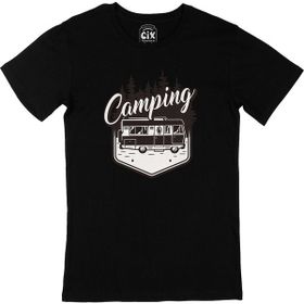 Cix Camping Caravan Siyah Erkek T-shirt