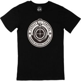 Cix Camping Compass Siyah Erkek T-shirt