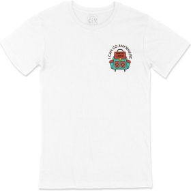 Cix Camping Crew Cep Logo Tasarımlı Beyaz Tişört