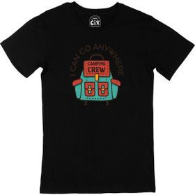 Cix Camping Crew Siyah Erkek T-shirt