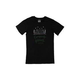 Cix Camping Forever Siyah Erkek T-shirt
