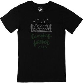Cix Camping Forever Siyah Erkek T-shirt