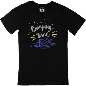 Cix Camping Time 5XL Siyah Erkek T-shirt