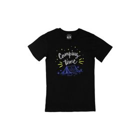 Cix Camping Time Siyah Erkek T-shirt