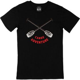 Cix Canoe Time Siyah Cep Logo Tasarımlı Erkek T-shirt