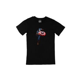 Cix Captan America Siyah Erkek T-shirt