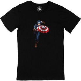 Cix Captan America Siyah Erkek T-shirt