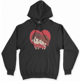 Cix Charlie Chaplin Bastonlu Siyah Kapüşonlu Sweatshirt