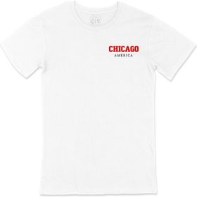 Cix Chicago America Cep Logo Tasarımlı Beyaz Tişört