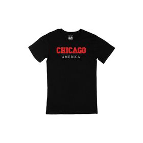 Cix Chicago America Siyah Erkek T-shirt