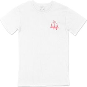 Cix Çifte Kumrular Cep Logo Tasarımlı Beyaz Tişört