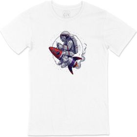 Cix Çılgın Astronot Beyaz T-shirt