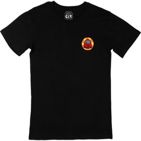 Cix Cix Among Us Impostor Cep Logo Tasarımlı Siyah Erkek T-shirt