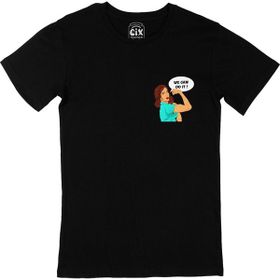 Cix Cix Girl Power Cep Logo Tasarımlı Siyah T-shirt