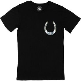 Cix Cix Good Luck At Nalı Cep Logo Tasarımlı Siyah T-shirt