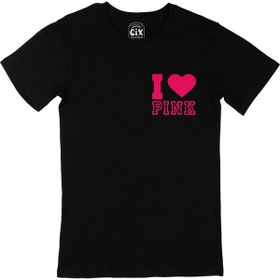Cix Cix I Love Pink Cep Logo Tasarımlı Siyah T-shirt
