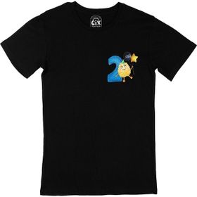 Cix Çocuğumun 2. Yaşına Özel Siyah Cep Logo Tasarımlı Erkek T-shirt
