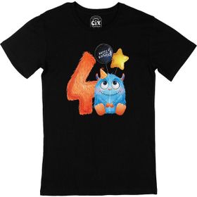 Cix Çocuğumun 4. Yaşına Özel Siyah T-shirt